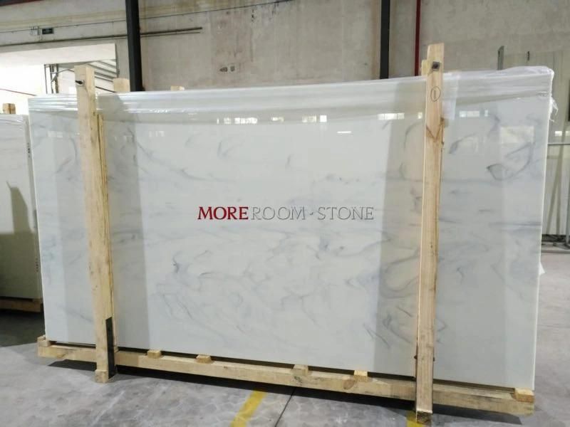 8% Lower Custom Duty Artificial Pure White Nano Crystallized Glass Stone for Us Market
