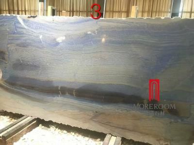 Italy Marble Stone Exhibition Azul Macauba Grainte Light Blue Marble Slab