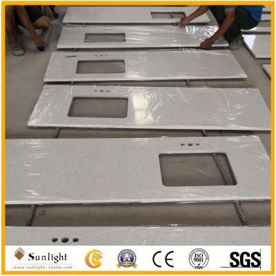 Crystal White Quartz Stone Countertops for Bathroom, Kitchen