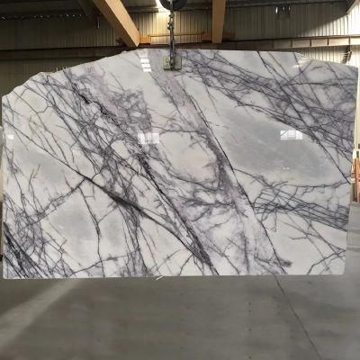 Purple Veins Italy Milas Lilac White Marble Vanity Tops for Wall/Flooring/Slabs/Curved Panel/Sinks/Counter Tops
