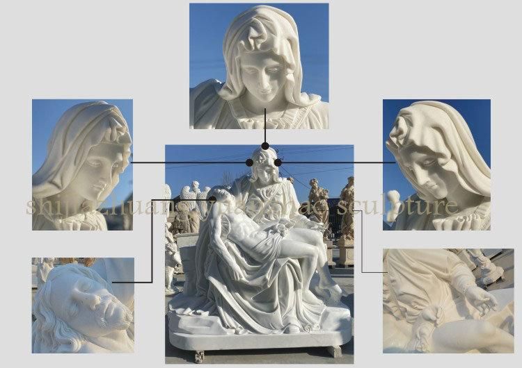 Hand Carving Yellow Marble Lady Statue Columns for Building Construction