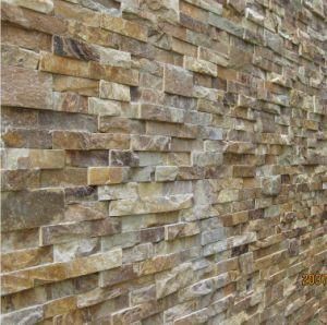 Golden Wood Slate Tiles Wall Veneer Stone Cultural Slate