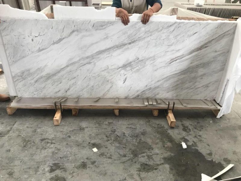 Luxury Natural Stone Volakas Marble Polished Interior Decor Wall Tile Countertop