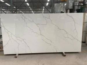Artificial Stone White Color Calacatta Quartz Slabs