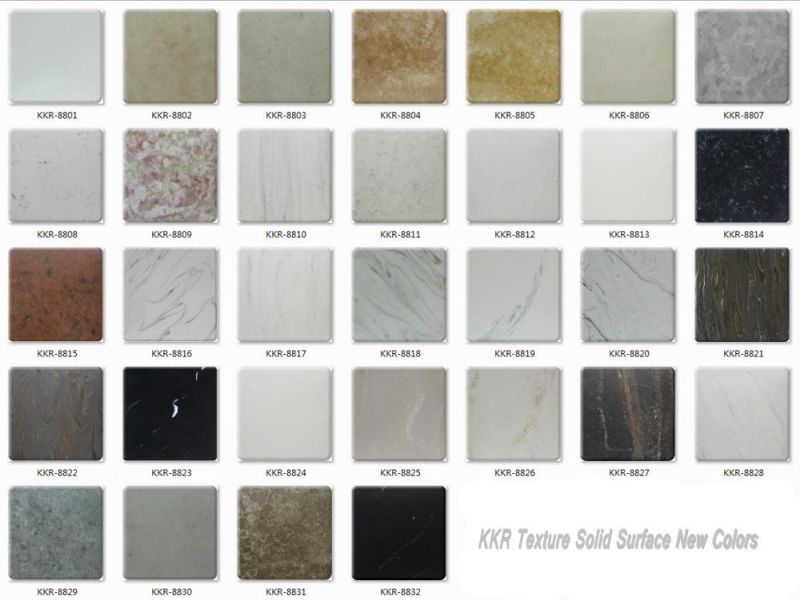 Wholesale Hi-Macs Corian Artificial Stone Mable Color Slabs Acrylic Solid Surface