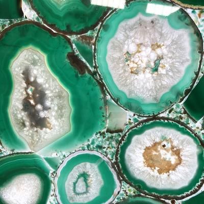 Green Agate Slab Natural Stone Sheet Agate Slices