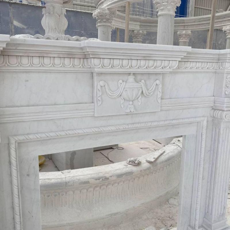 Hand Carved Factory Price Marble Stone Fireplace Fireplace Surround Decoration