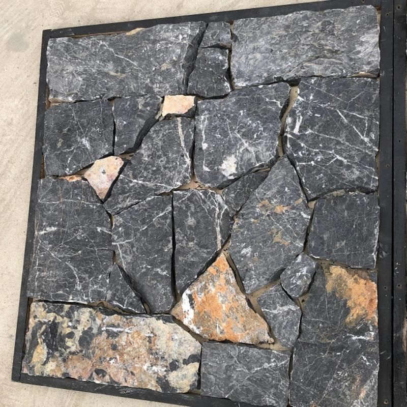 Wall Decorative Black Color Natural Loose Slate Stone