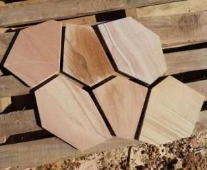 High Quality Cheap Natural Sandstone Paving Flagstone Tile for Garden Wall Cladding