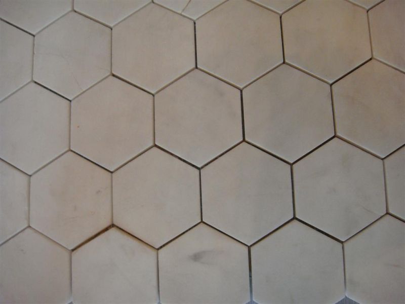 High Quality Natural White Hexagon Mosaic Marble Polished Wall Tiles Backsplash