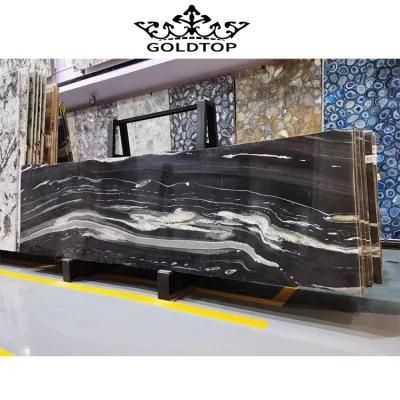 Top Quality Polished 18mm White Veins Black Marble Countertops for Kitchen Bathroom Wall/Floor /Vanity Top/Worktops