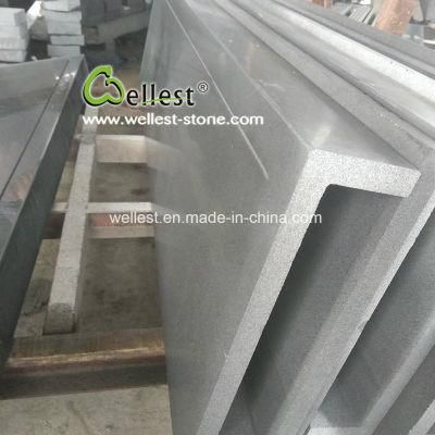 Black Basalt Honed Finish L Shape Stairs/ Steps/ Treads and Risers