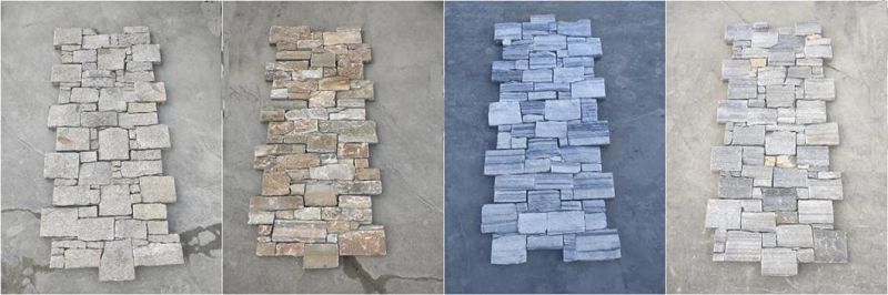 China Best Cheap Cloudy Grey Quartzite Cement Culture Stone Tiles