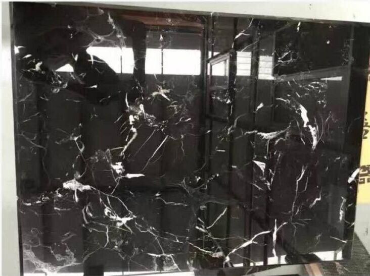 Cheap White Ice with Black Color Marble /Countertos /House Decoration