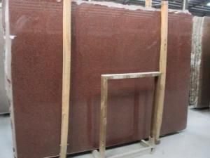 Imported India Red Polished Granite Slab