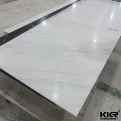 12mm Artificial Stone Texture White Acrylic Solid Surface for Kitchen