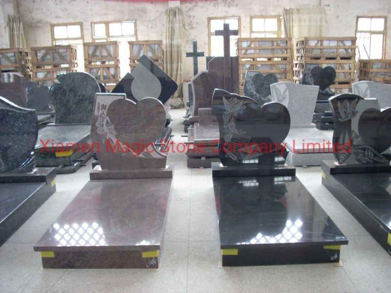 Popular Marble Granite Stone Headstone Heart Shaped Tombstone