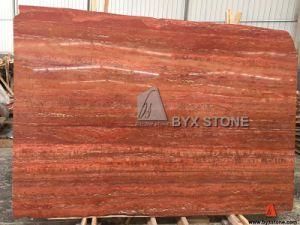 Iranian Red Travertine for Slabs, Wall &amp; Floor Tiles