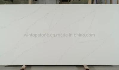 China Factory Supply Cut-to-Size Countertop Vanity Tops Calacatta White Quartz Table