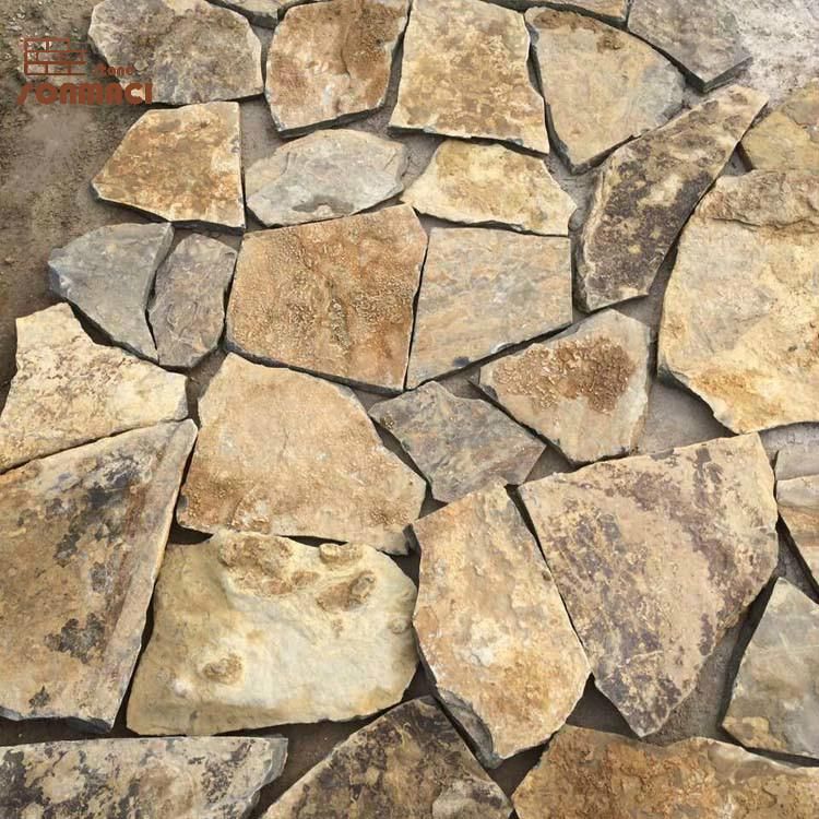 Natural Yellow Slate Loose Stone Cladding