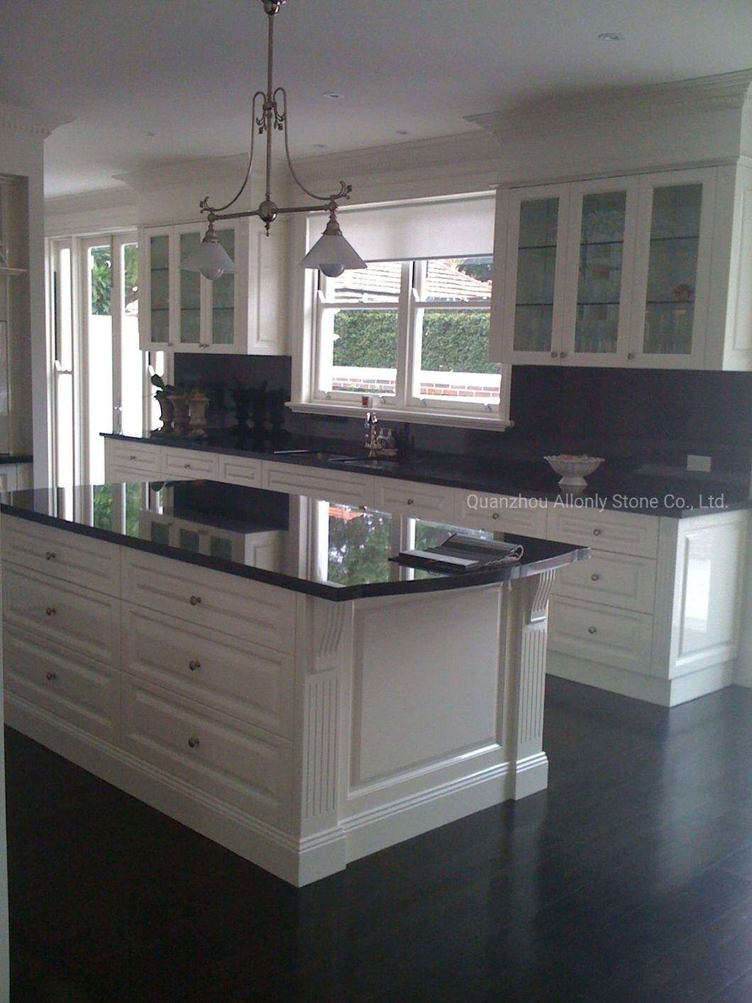Natural Stone Angola Black Kitchen Island with Granite Top for Sale