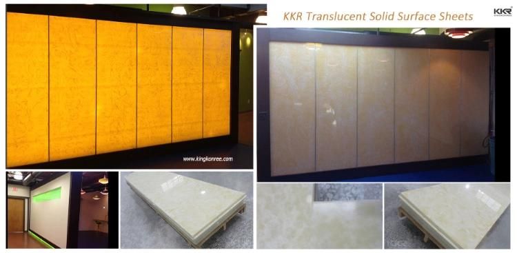 Pure White Acrylic Stone Translucent Resin Panels