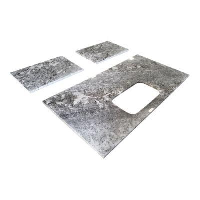 Prefab Laboratory Grey Granite Stone Kitchen Worktop Bench Tops for Building Material