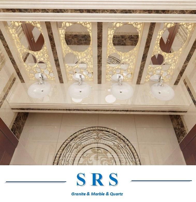 Natural Marble Water Jet Medallion Mosaic Pattern for Floor/Hotel/Home Decoration