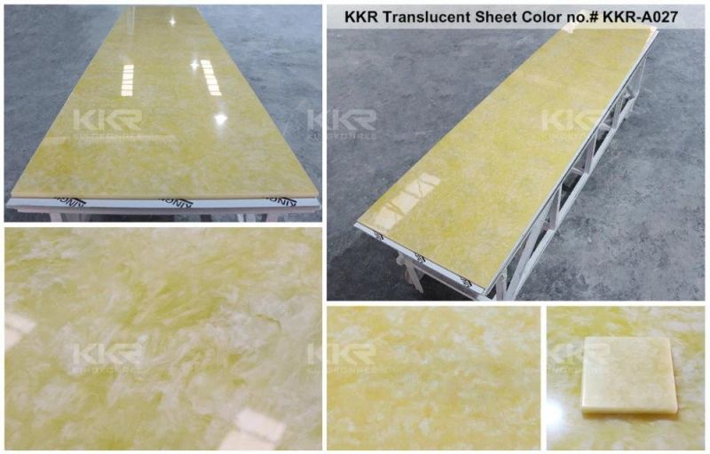 Surface Polished Translucent Resin Panel Transparent Artificial Acrylic Solid Surface Marble