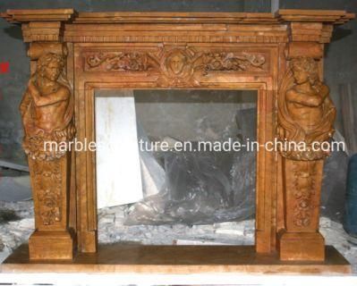 Stone Sculpture Figure Statue Classic Home Decoration Marble Fireplace (SYMF-028)