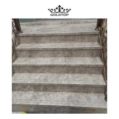 Building Material Natural Stone Polished/Honed Surface Floor/Wall Tile Aurora Borealis Grey Marble for Home