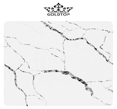 Expert Clover Polished Calacatta Stone Slabs Artificial Quartz for Kitchen Table Tops Countertop