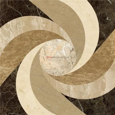 China Wholesale Market Laminated Marble Stone Waterjet Tile