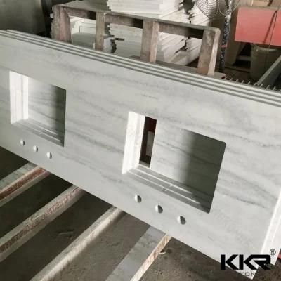 Customized Solid Surface Bathroom Corian Vanitytop