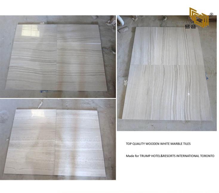 White Marble Tile Marble Slab Wood/Black/White Stone Countertop Supplier