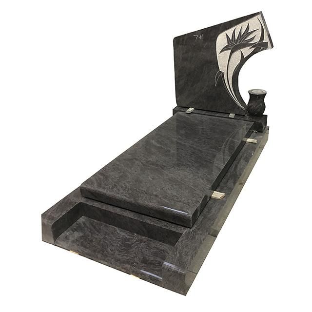 Unique Design Bahama Blue Granite Female Memorial Stone