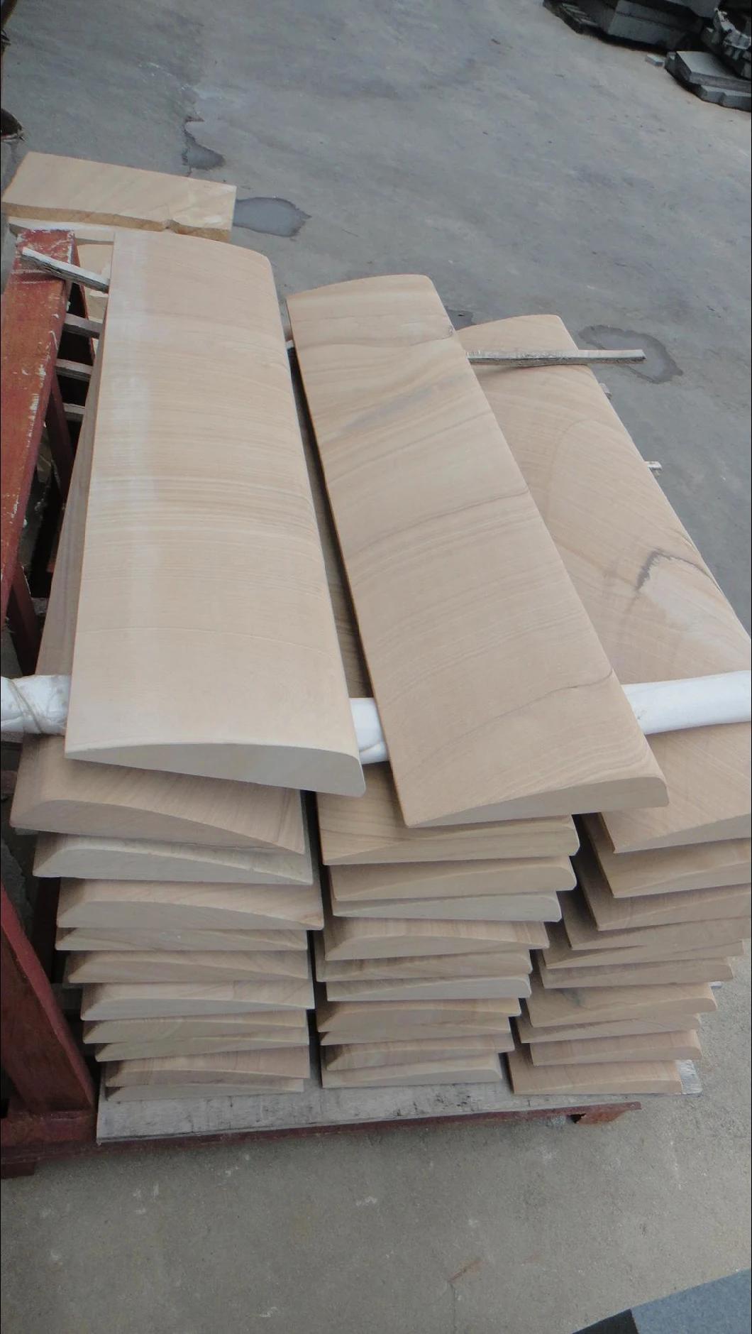 Natural Yellow Sandstone Fireplce Surround Mantel for Living Room Stove