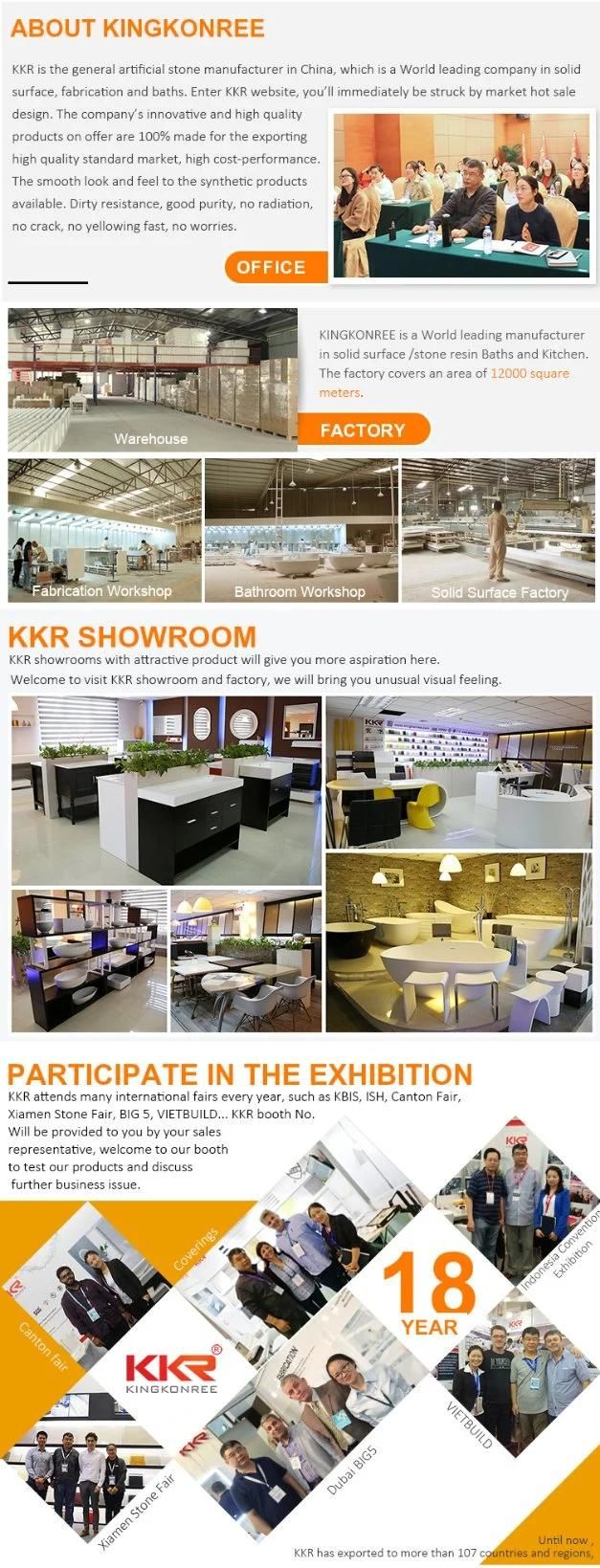 Kkr Customize Artificial Stone Kitchen Countertop with Undermount Sink