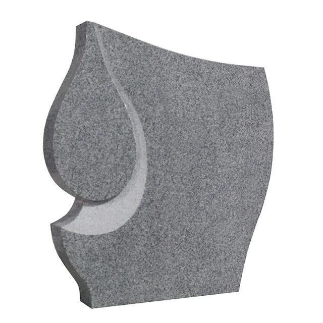Factory Supply Upright Grey Granite Tombstone with Unique Design