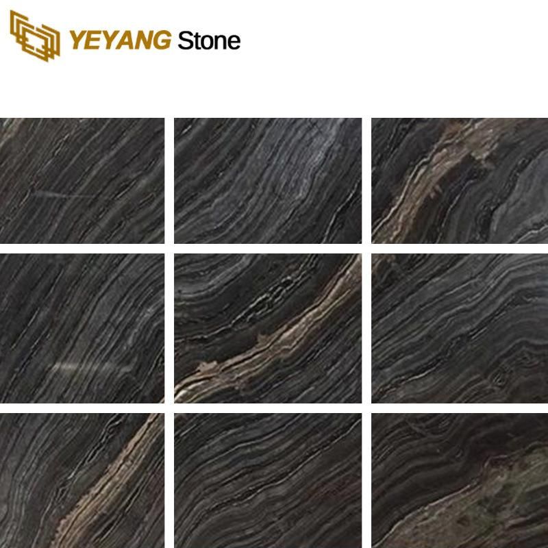Black Wooden Marble, Wood Grain Marble, Black Wooden Grainy Marble
