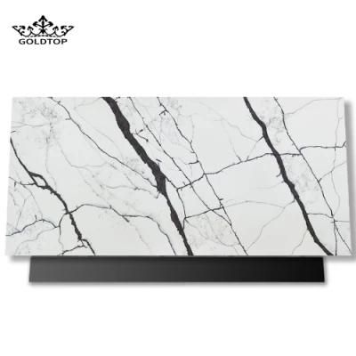 New York Polished Calacatta Stone Artificial Quartz for Kitchen Table Tops Countertop