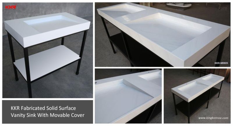 Custom Solid Surface Vanity Tops Artificial Stone Worktop for Kitchen