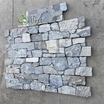 Grey Cement Based Wall Panel Field Stone