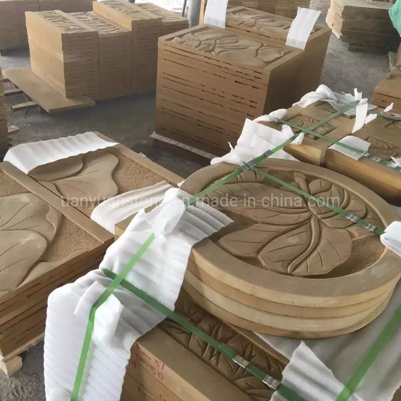 Art Sculpture Sandstone Interior Background Wall