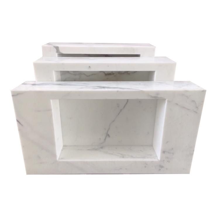 Manufacturer Wholesale Fashion Calacatta White Marble Bathroom Vanity Marble Vanity Top Countertops Vanity Tops