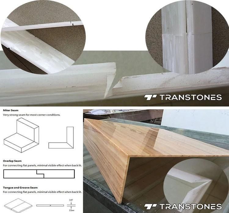 Transtones Faux Stone Panels Alabaster Tea Tray & Counter Top Interior Decors