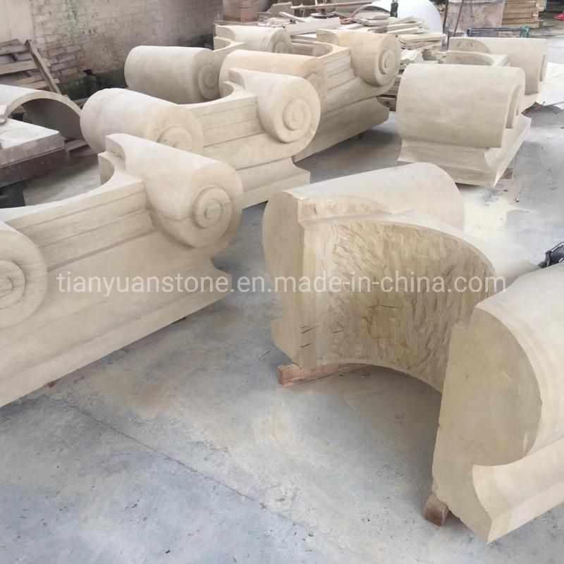 Simple Design Beige Sandstone/Marble Roman Column
