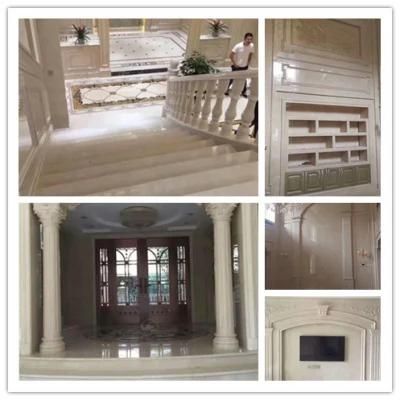 White/Moon Cream Marble Slab Flooring/Wall Tile Staris/Column/Fireplace/Skirting Stone Pattern/Building Material