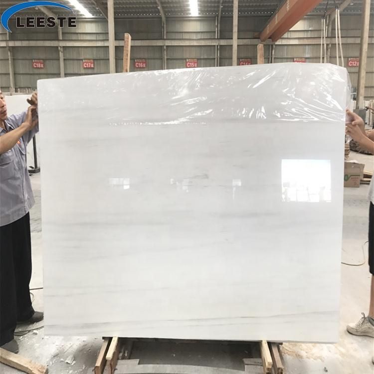 Dolomiti White Marble Natural White Marble with Very Light Veins Polished Slabs Cut-to-Size Tiles