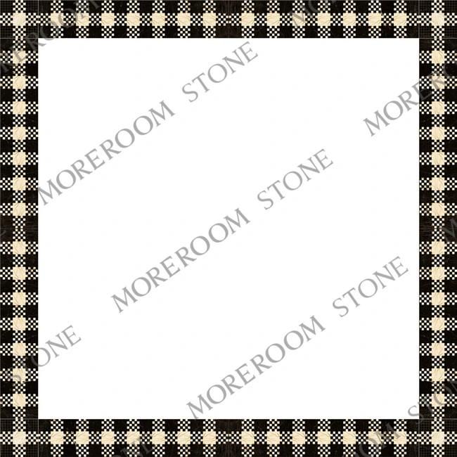 Decoration Backed Beige Marble with Black Marble Panel